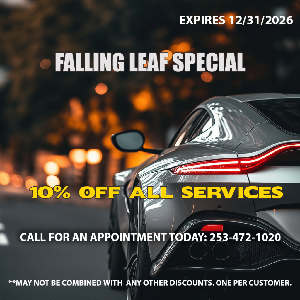 10% off all auto detailing and ceramic coating services at Pacific Avenue Auto Spa in Tacoma, WA.